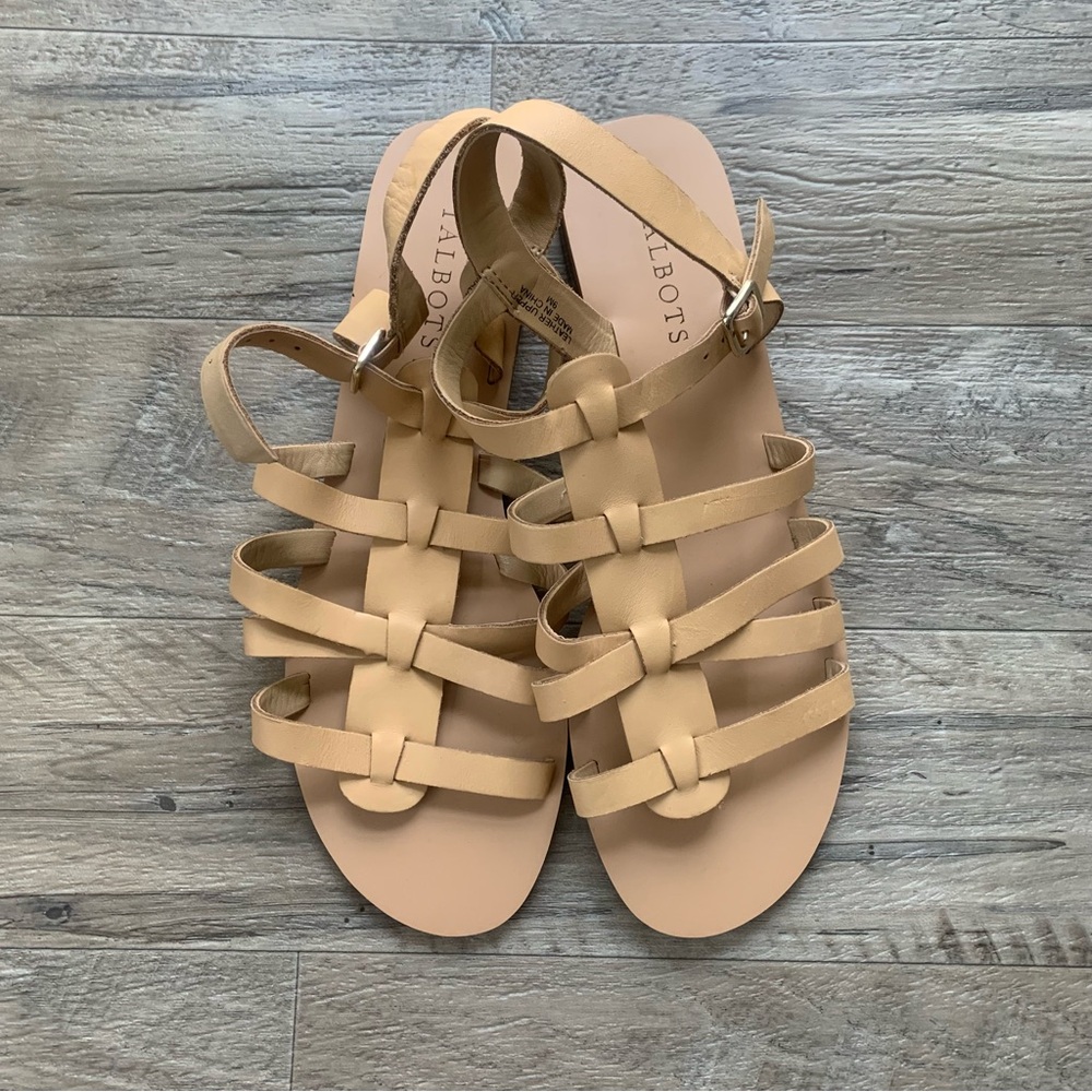Talbots Leather Strappy Buckle Sandals - Picture 2 of 11